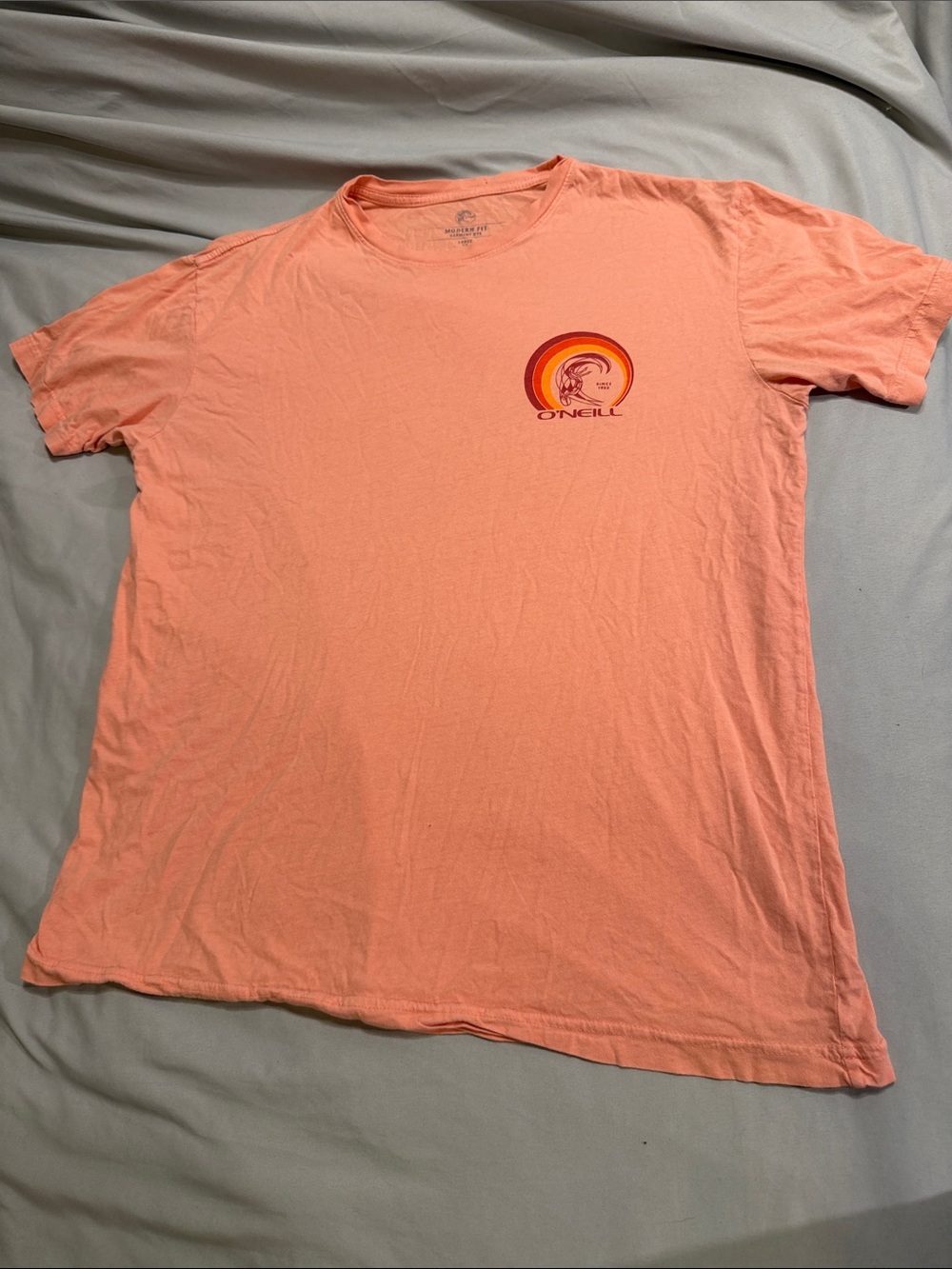 O'Neill Coral Pink Short Sleeve Logo Tee